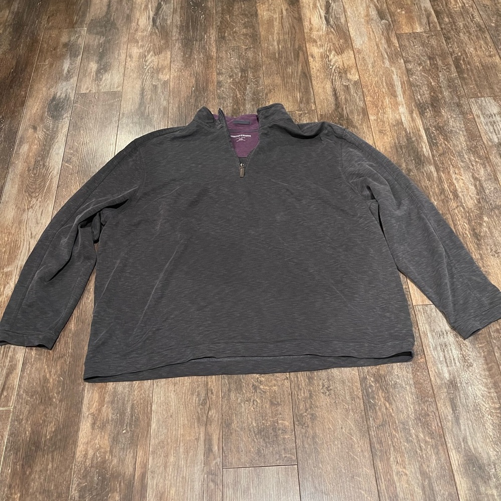 Johnston & Murphy Dark Gray Zip-Up Sweater